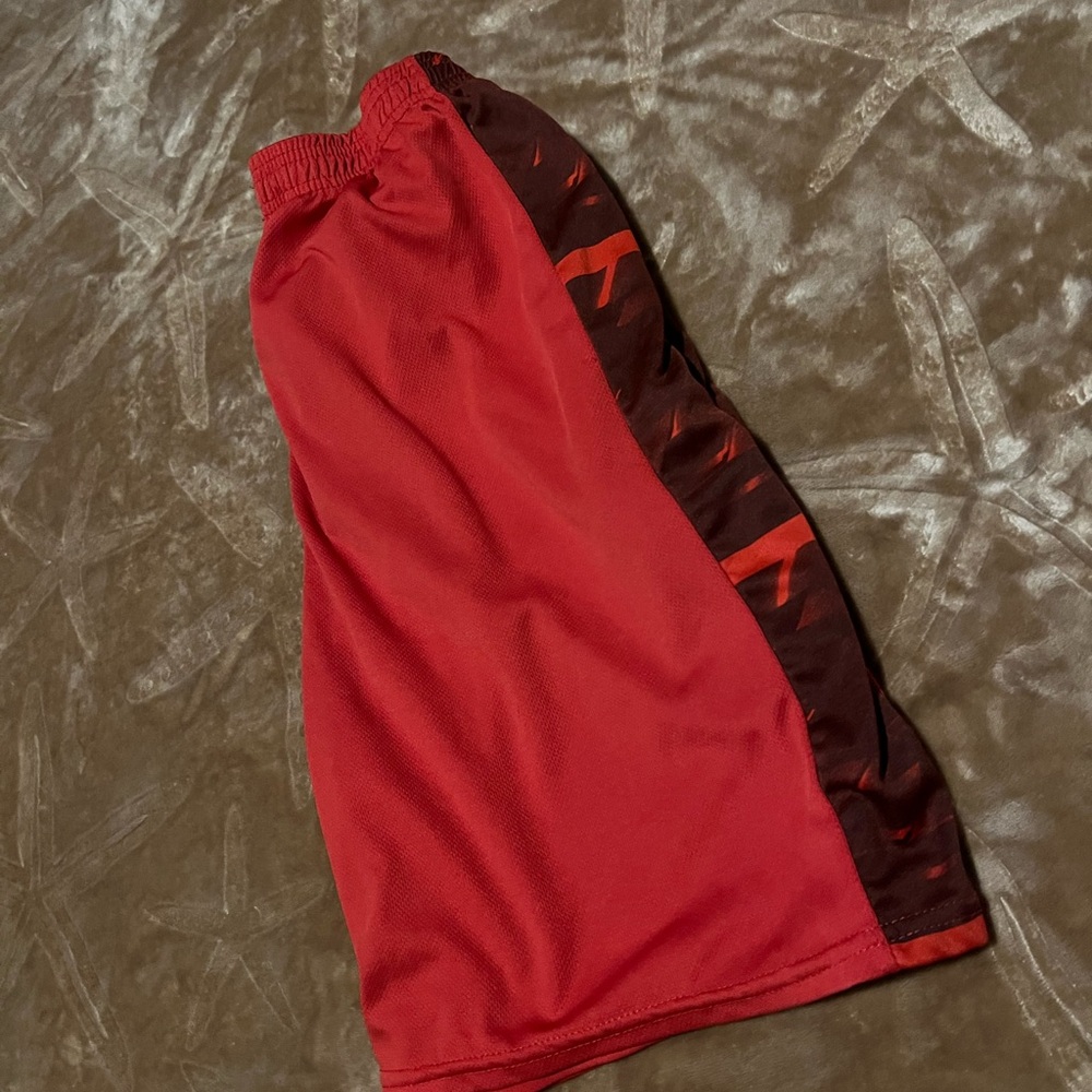 Red and Maroon Athletic Shorts